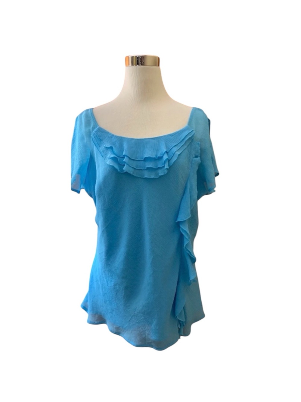 Daisy Fuentes Azure Blue Blouse